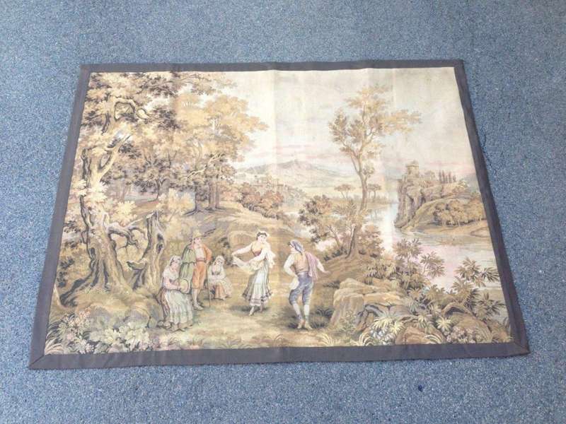 19th Century French Tapestry Depicting Pastoral Scene