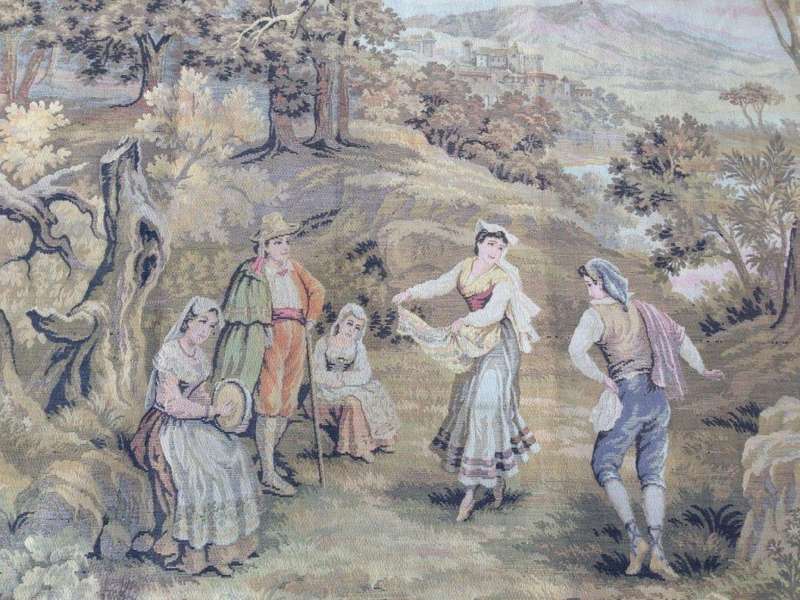 19th Century French Tapestry Depicting Pastoral Scene