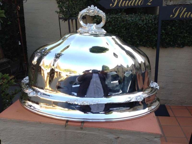 A 20th Century Ornate and Large Size Silver Plated Food Dome ND