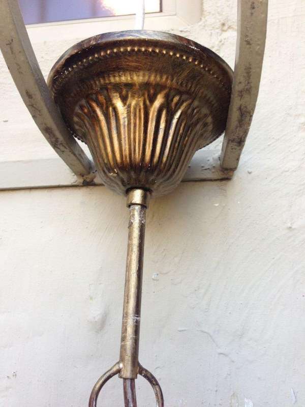 Vintage Glass/Crystal Chandelier - 6 Arm