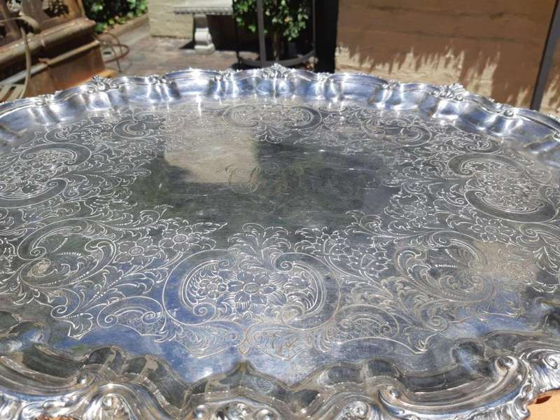 Reed & Barton Shell Design Silver-Plate Tray