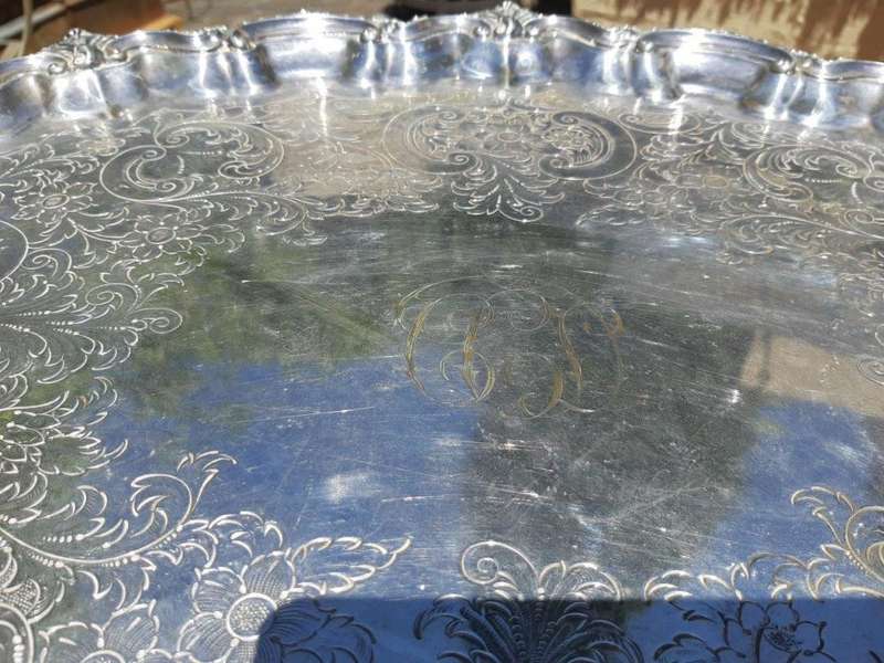 Reed & Barton Shell Design Silver-Plate Tray