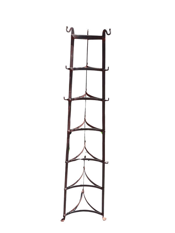 Antique metal pot rack, 19th century