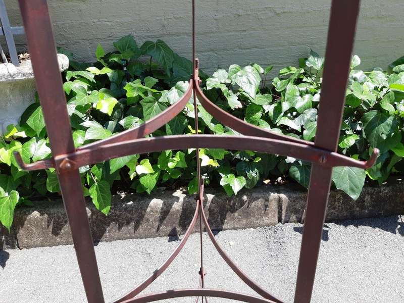 Antique metal pot rack, 19th century