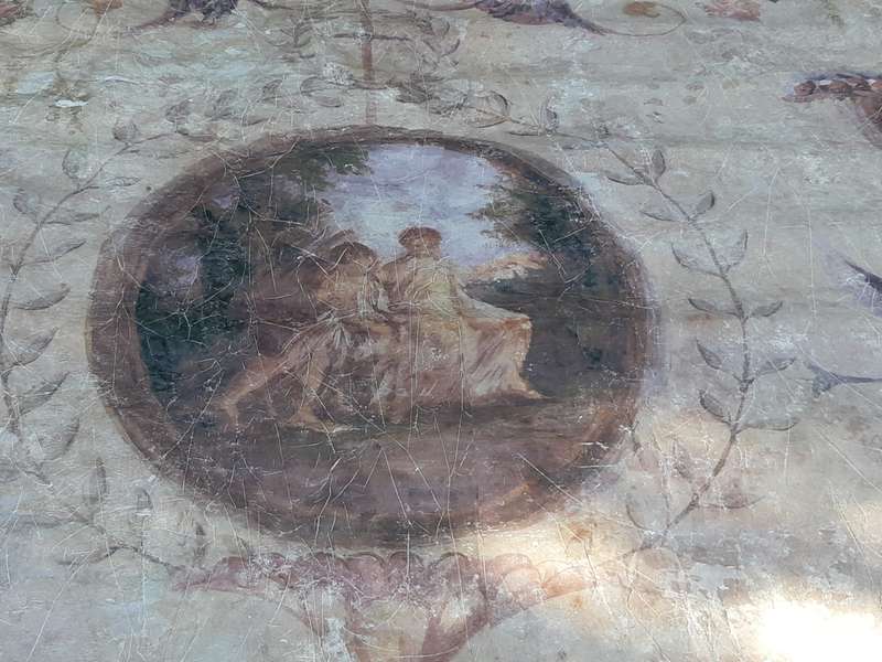 A French Style Wall Hanging on Canvas of Large Proportion