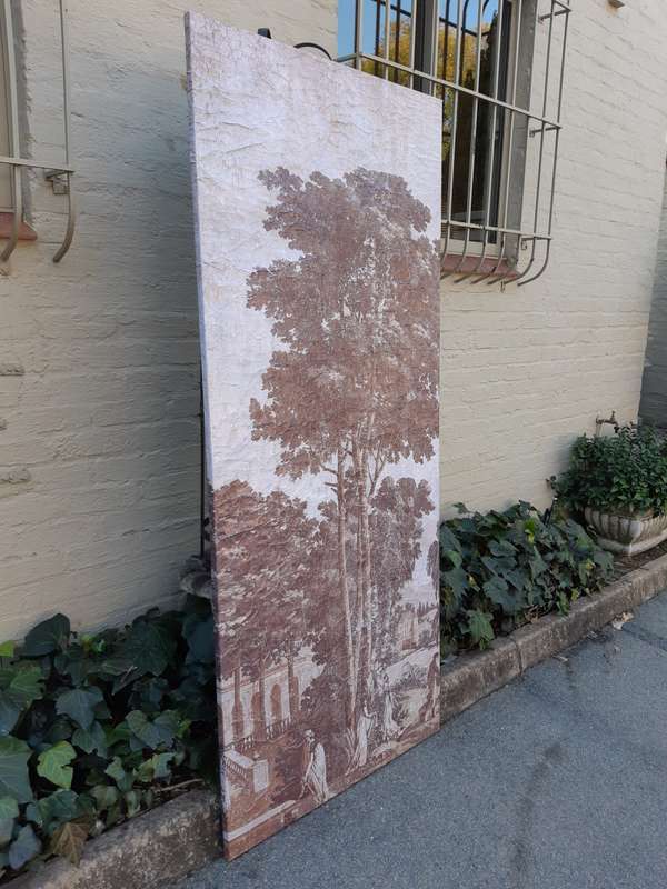 A Large Wall Painting Depicting Ladies In A Scenic Garden