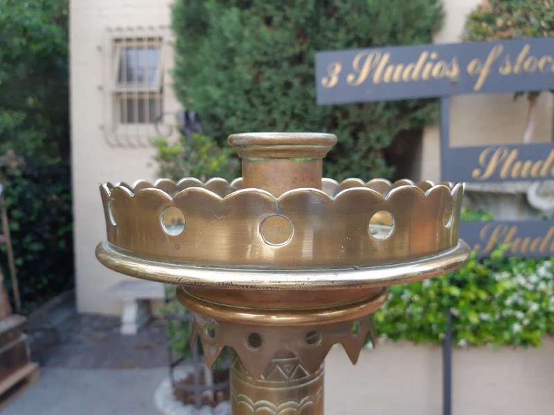 19th Century Brass Pricket Alter Candle Holder