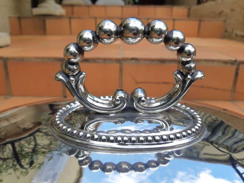 Set Of 3 Victorian Silver-Plate Food Domes