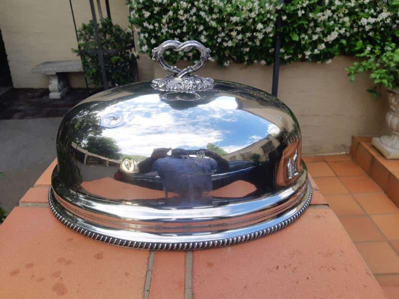 19th Century Silver- Plated Food Dome                 