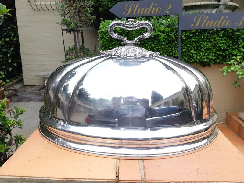 Large Silver-Plated Food Dome