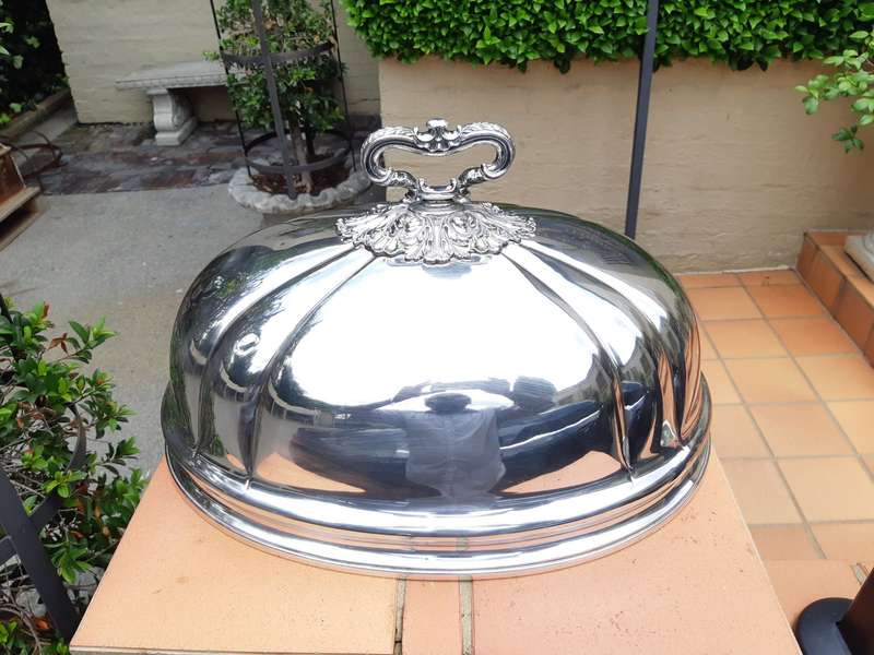 Large Silver-Plated Food Dome