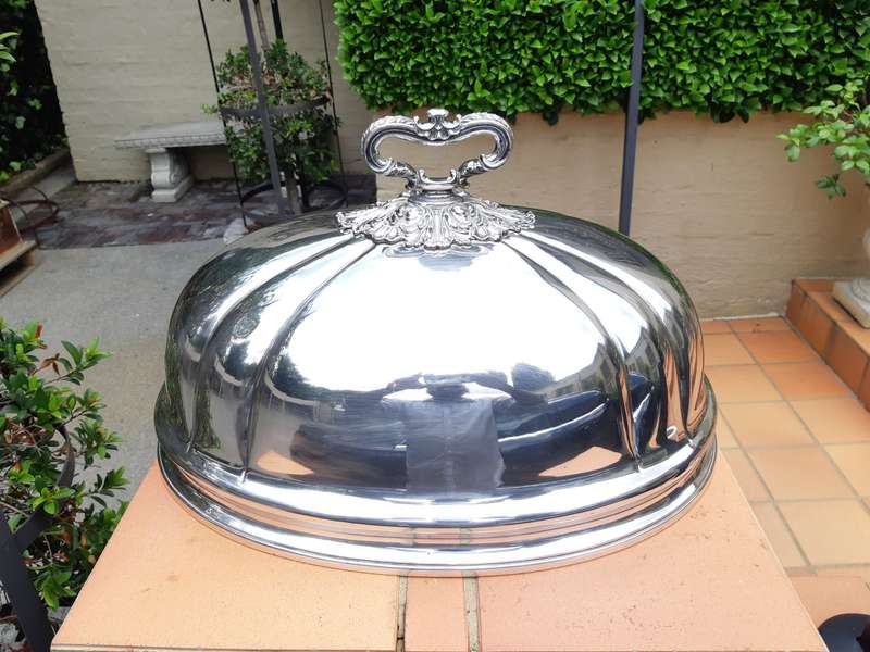 Large Silver-Plated Food Dome