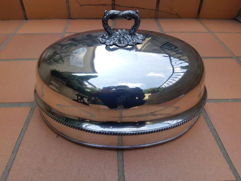 A Large Silver Plated Food Dome