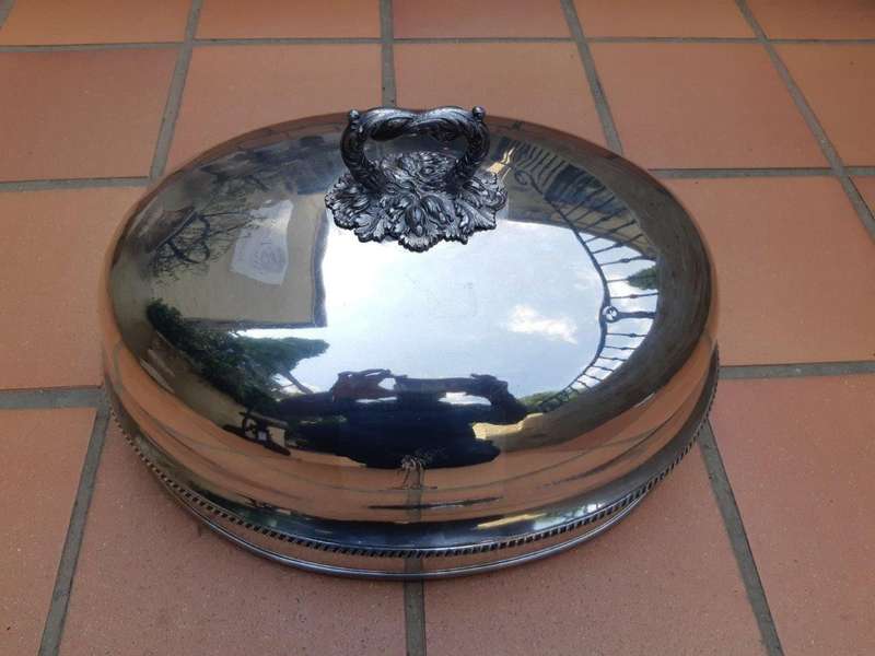A Large Silver Plated Food Dome