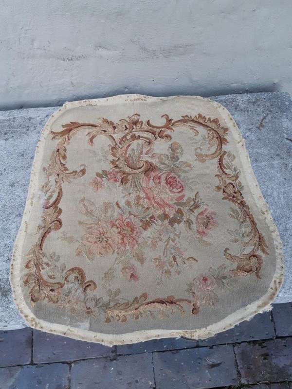 Antique tapestry fragments hand loomed