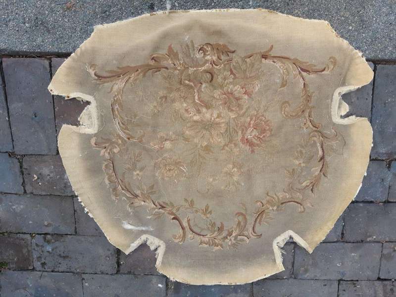 Antique tapestry fragments hand loomed