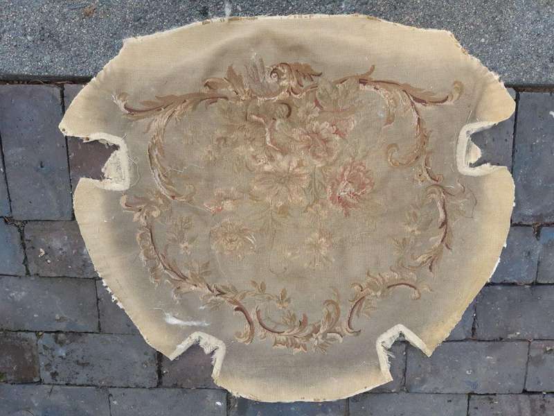 Antique tapestry fragments hand loomed