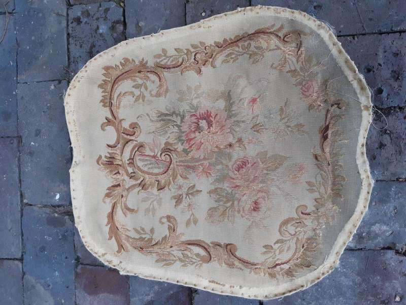 Antique tapestry fragments hand loomed