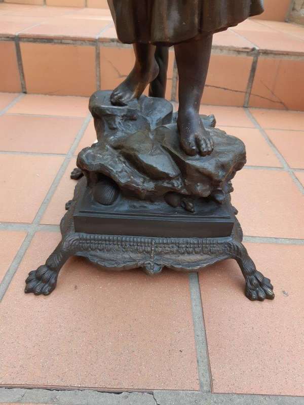 A Figural Spelter Table Lamp - ND