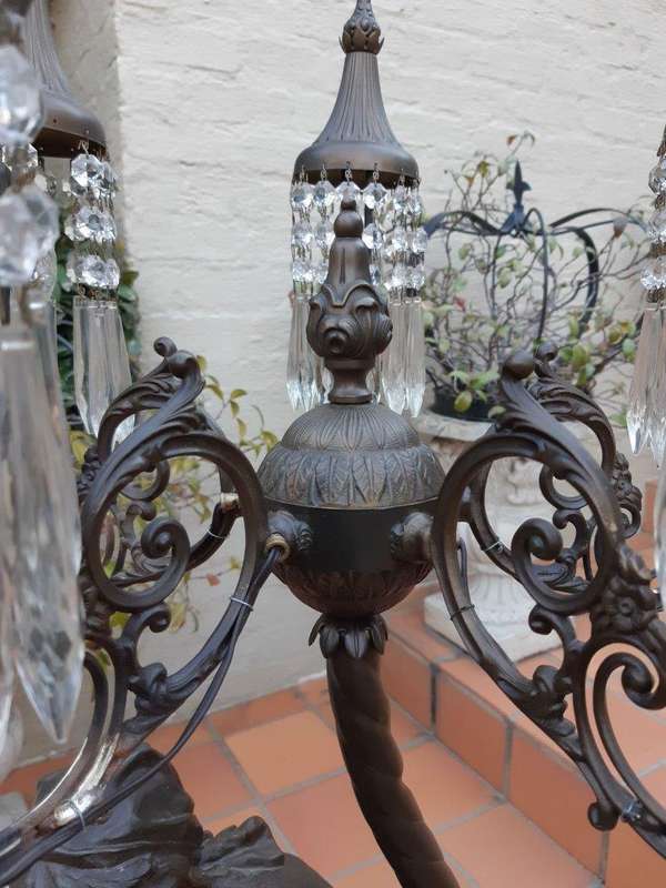 A Figural Spelter Table Lamp - ND