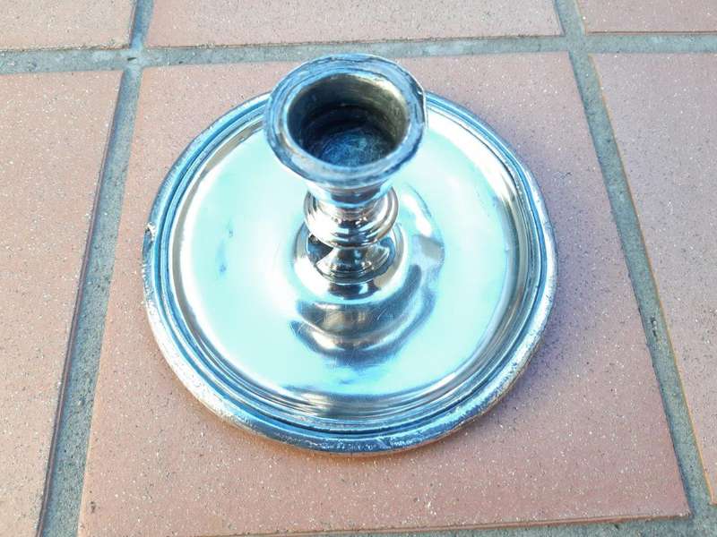 Old Sheffield Plate Candle Holder