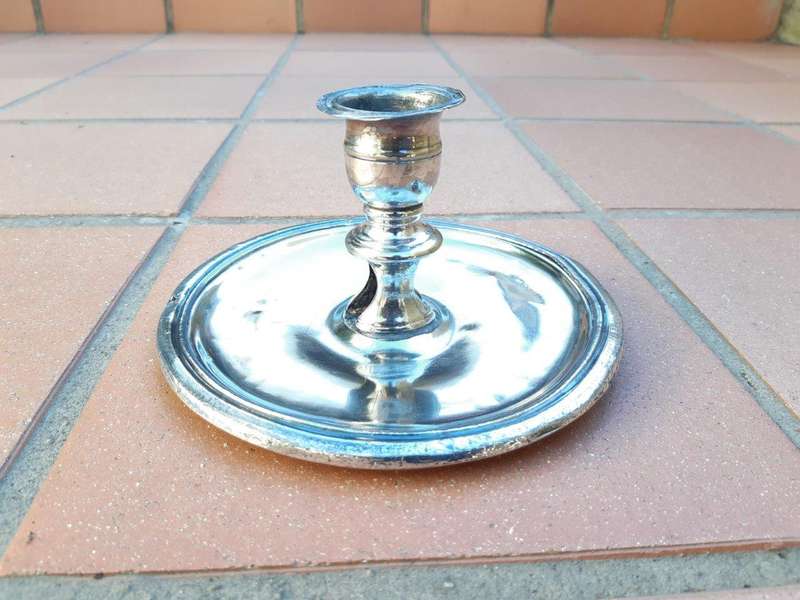 Old Sheffield Plate Candle Holder