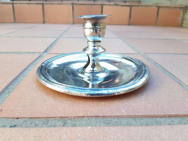 Old Sheffield Plate Candle Holder