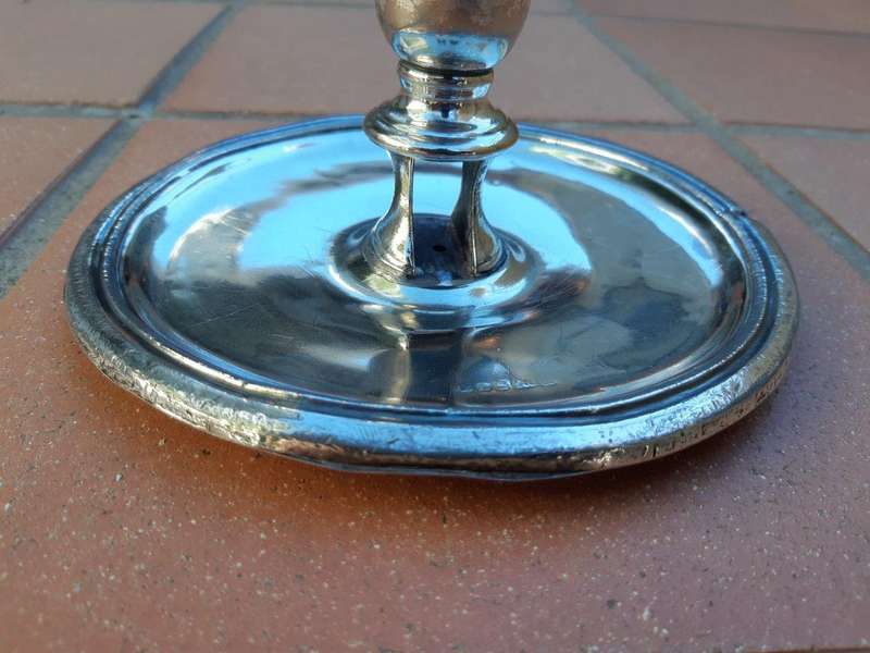 Old Sheffield Plate Candle Holder