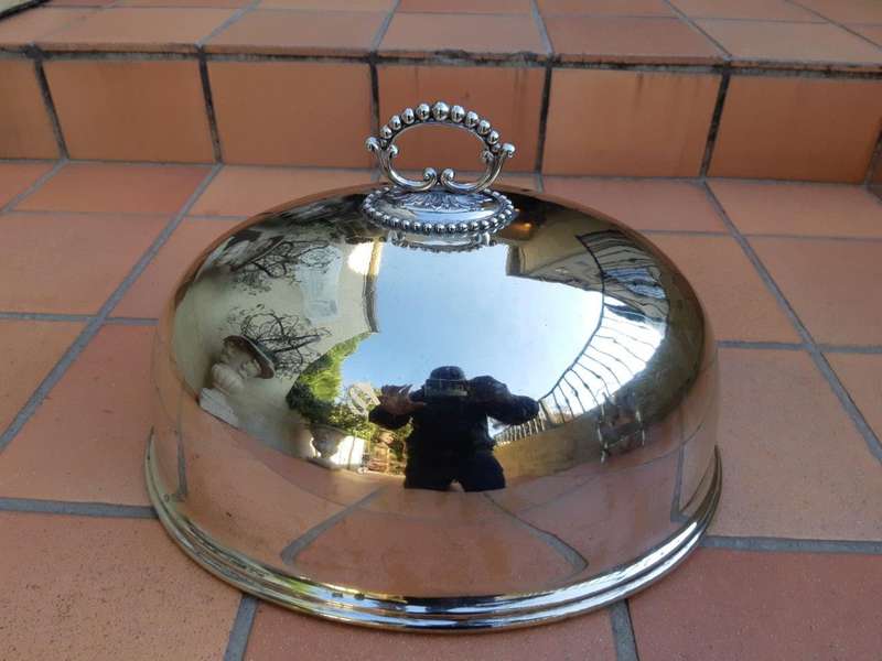 Mappin and Webb silver plate meat dome circa 1900