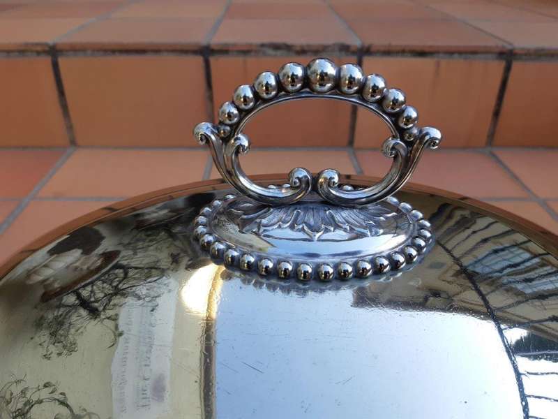 Mappin and Webb silver plate meat dome circa 1900