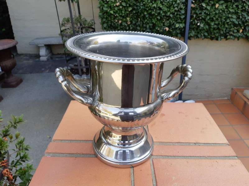 A Silver-Plate Twin Handles Wine/Champagne Cooler