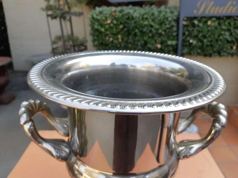 A Silver-Plate Twin Handles Wine/Champagne Cooler