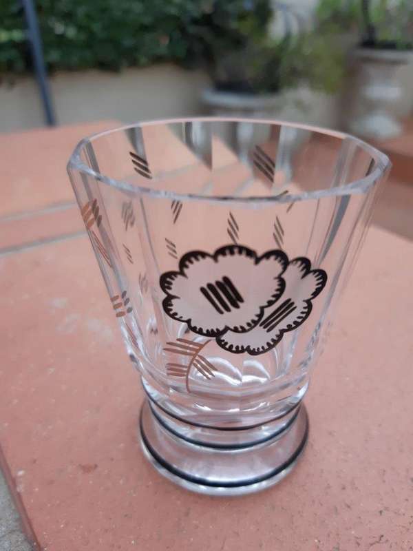 An 8-piece Czech Art Deco Crystal Cocktail Set circa 1930s  plus 6 x matching shot glasses(Mino...