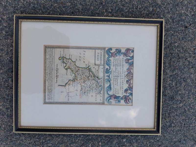 A Set Of Four (4)  Antique Maps Of Wales, Hand Coloured Engraving