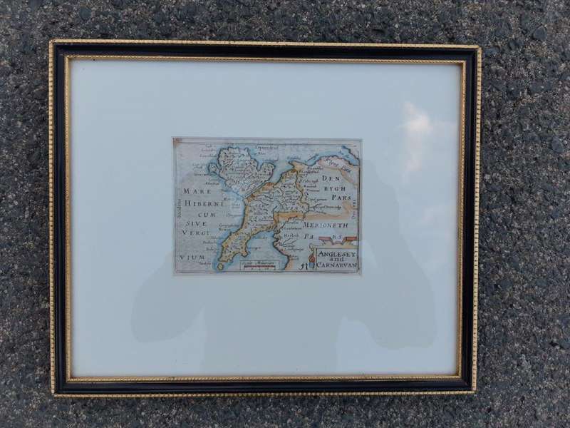 A Set Of Four (4)  Antique Maps Of Wales, Hand Coloured Engraving