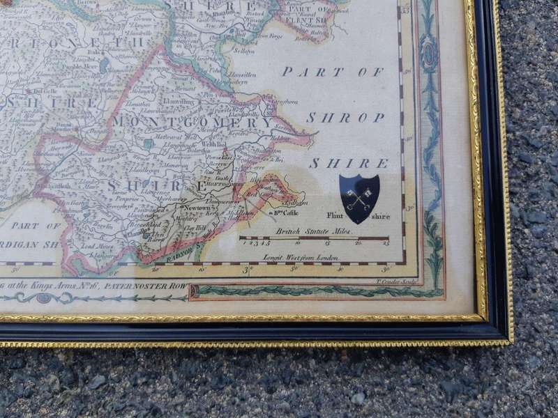A Set Of Four (4)  Antique Maps Of Wales, Hand Coloured Engraving
