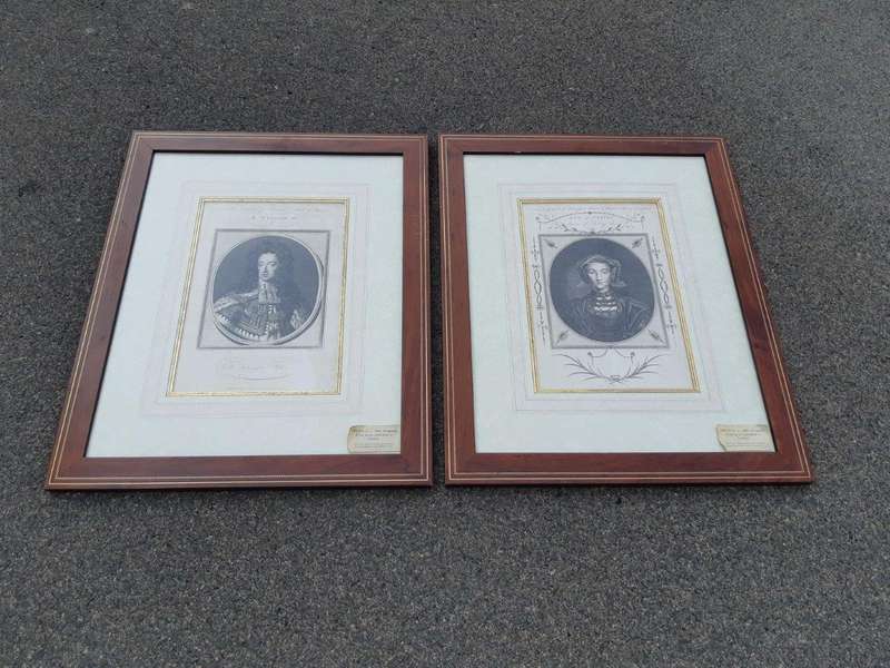 A Pair Of Period Portraits: Henry Lord Darnly Of Scotland, And King Edward XI Hand Coloured Engra...