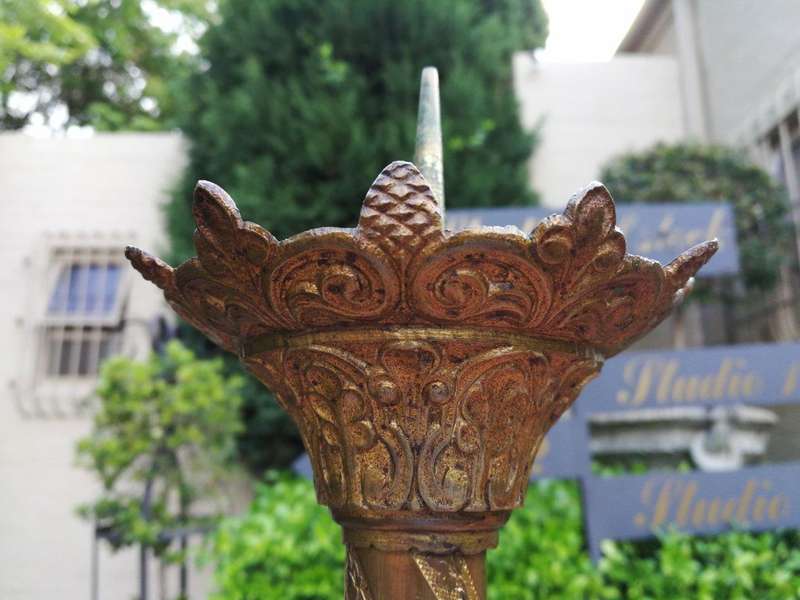 French Antique (Circa 1850) Solid Brass Candlestick
