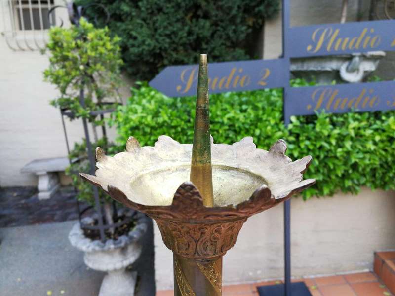 French Antique (Circa 1850) Solid Brass Candlestick