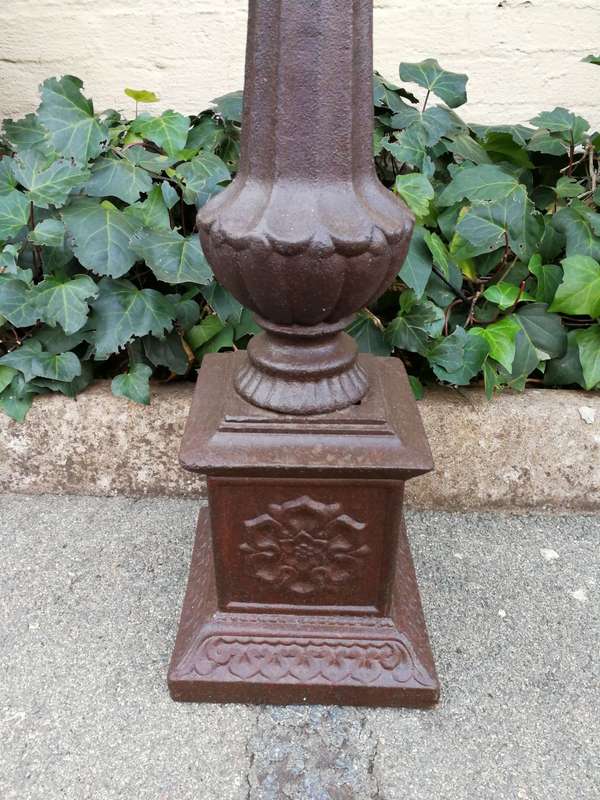 Pair Of Large Antique Cast Iron Candleholder