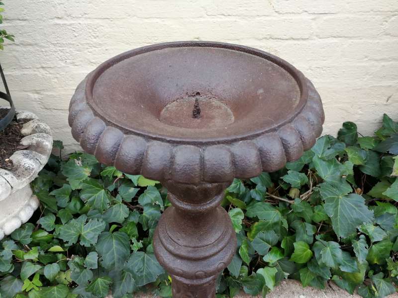 Pair Of Large Antique Cast Iron Candleholder