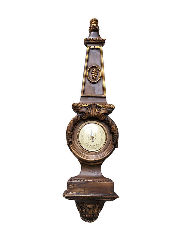 Massive Carved Heavy Giltwood Barometer. 1200cmh Made In Western Germany  From An Estate Sale In...