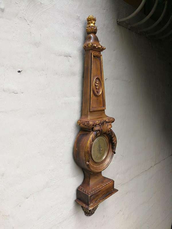 Massive Carved Heavy Giltwood Barometer. 1200cmh Made In Western Germany  From An Estate Sale In...