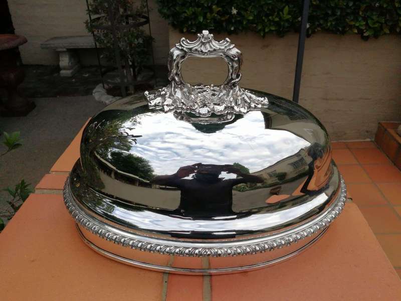 A Silverplate Elkington Food Dome