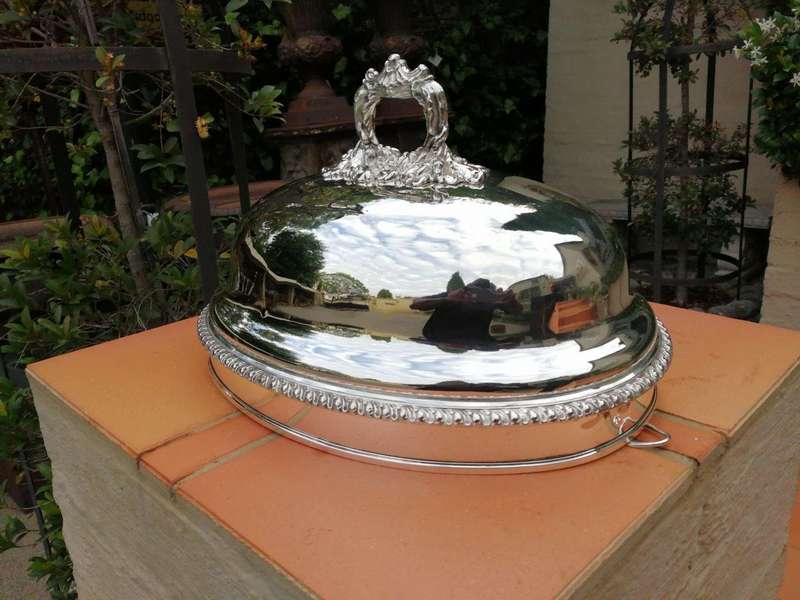A Silverplate Elkington Food Dome