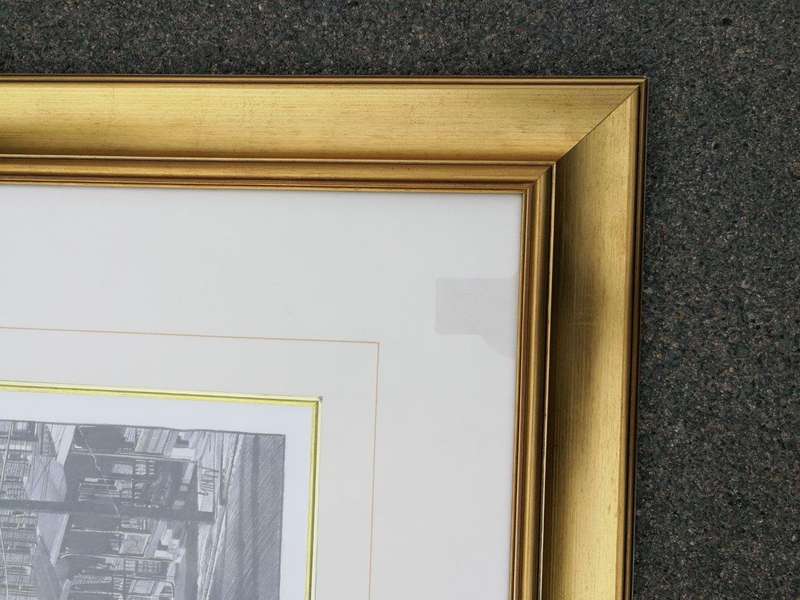 An Oil & Water Colour Framed Print Depicting The Vintage City Of Pennsylvania
