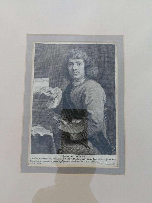 A Set Of 8 Framed Portraits Of Flemish Painters, Engravers And Architects