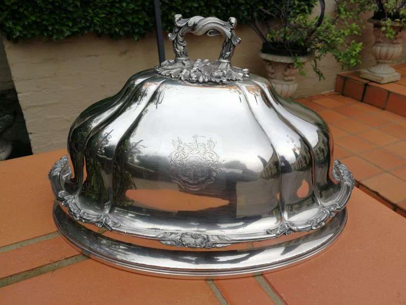 A Silverplate Food Dome ND