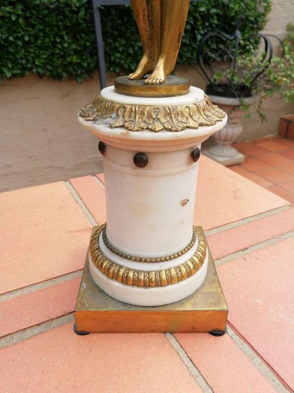 19th Century pair of French ormolu bronze candelabras