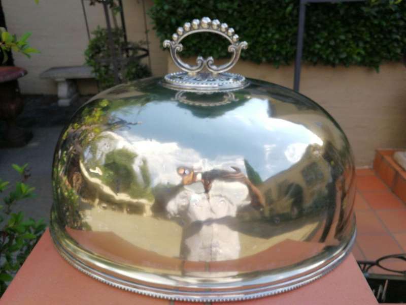 A 19th century silver-plate food dome